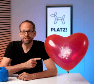 Herzballon richtig aufblasen