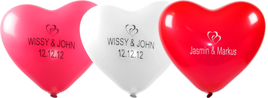 Ballondruck Hochzeit Herz