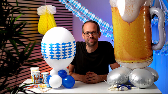 Stefan von Ballonversand zeigt eine Möglichkeit für Oktoberfestdeko