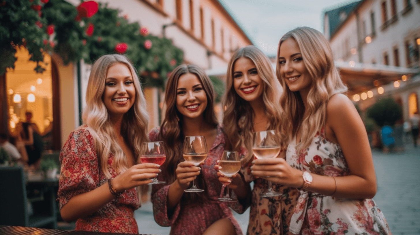 Eine Weinprobe ist eine tolle Aktivität für den Polterabend. (Midjourney by Chris Beyeler)