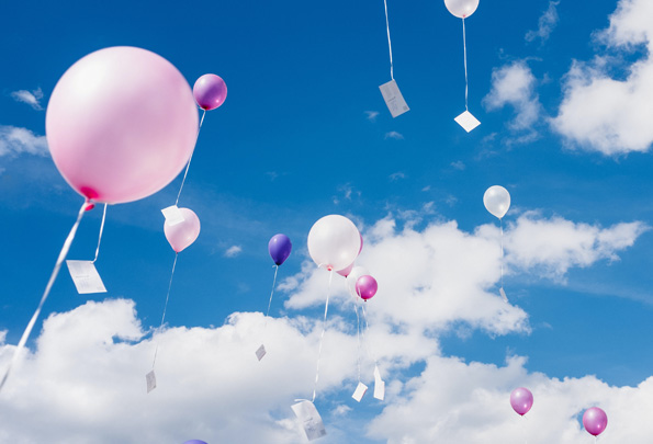 Ballonwettbewerb mit Karten