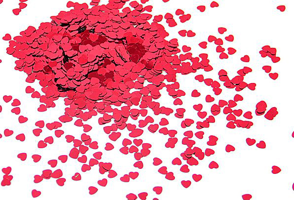 Konfetti Herzen rot