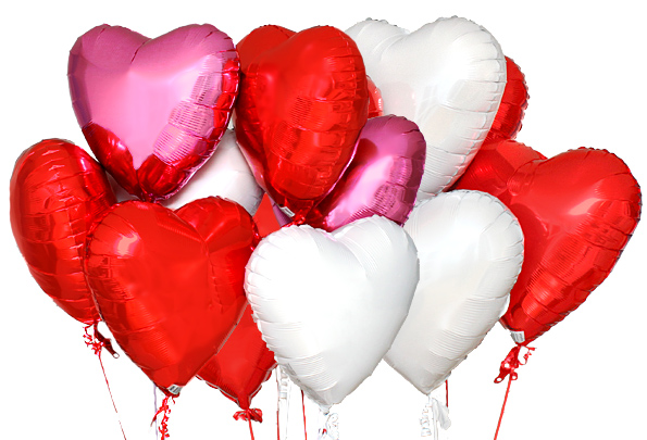 Ballonbouquet mit Herzen zum Muttertag