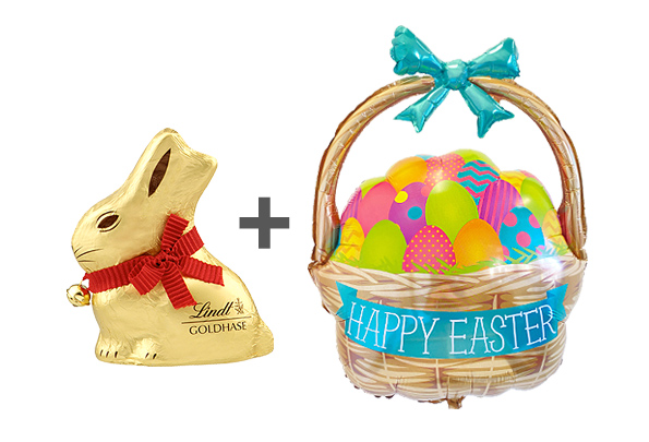 Lindt Schokohase mit Oster Ballon