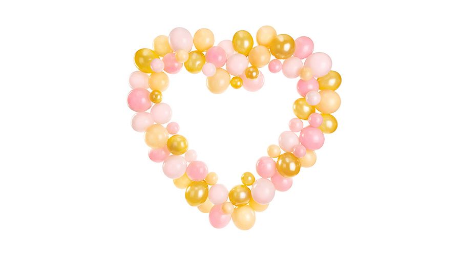 DIY Ballon-Herz rosa