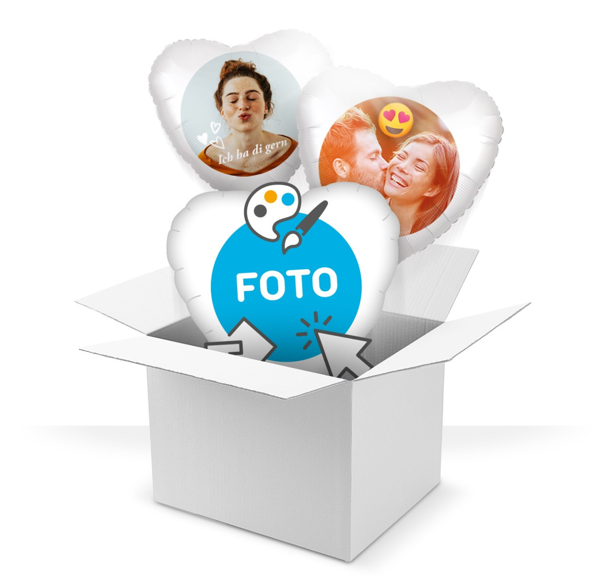 Valentinstag Überraschung - Ballon mit Foto bedrucken