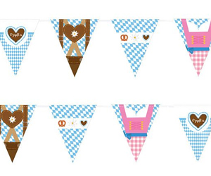 Wimpelgirlande Oktoberfest Dirndl