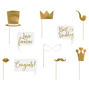 Selfie-Set Hochzeit gold