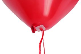 Ballonband mit Verschluss rot
