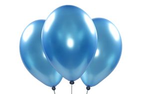 Metallic-Ballons blau
