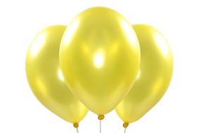 Metallic-Ballons gelb