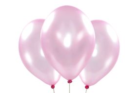 Metallic-Ballons rosa