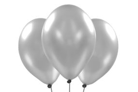 Metallic-Ballons silber