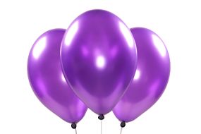 Metallic-Ballons violett