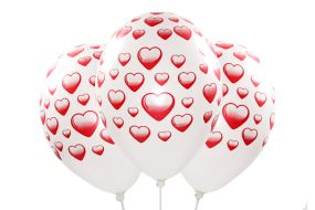 Herzchen Ballons weiss