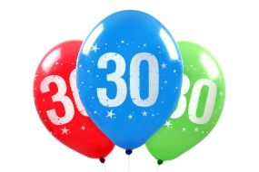 Zahlen Ballons 30