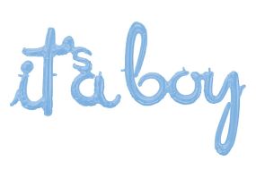 ballons schriftzug boy 