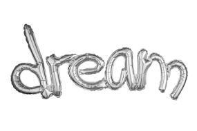 ballons schriftzug dream silber 1 