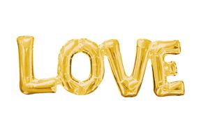 ballons schriftzug love gold 1 