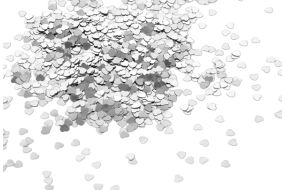 deko konfetti herz silber 1 