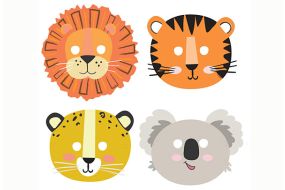 dschungel tiermasken 