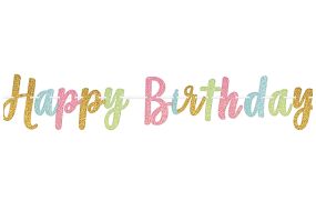 geburtstag girlande pastell 