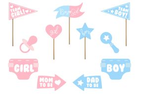 gender reveal selfie set 1 