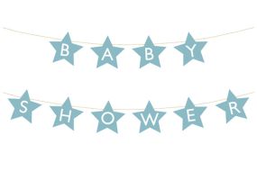 girlande baby shower boy 