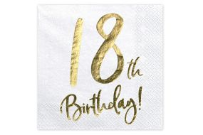 happy birthday elegant servietten 18 gold 1 