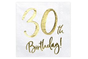 happy birthday elegant servietten 30 gold 1 