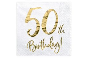 happy birthday elegant servietten 50 gold 1 