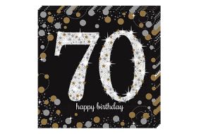 happy birthday elegant servietten 70 