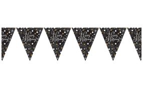 happy birthday elegant wimpelkette 