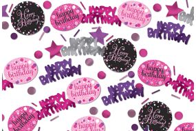 happy birthday pink deko konfetti 
