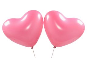 Herzballons rosa