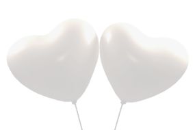 Herzballons weiss