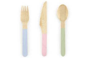 holzbesteck pastell 
