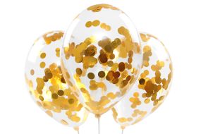 konfettiballons gold 1