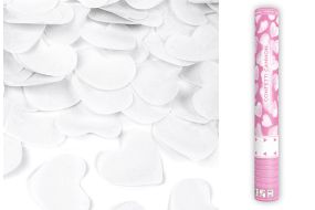 konfettikanone herz weiss 