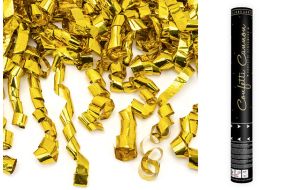 konfettikanone luftschlangen gold 