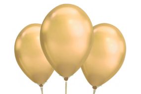 miniballons gold chrom 