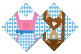oktoberfest servietten dirndl 