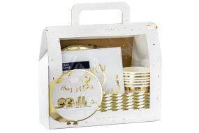 party box geburtstag gold 