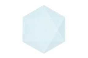 teller midi hexagon nature hellblau soft h 