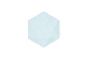 teller mini hexagon nature hellblau soft h 