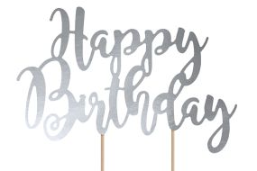 tortendeko happybirthday silber 1 