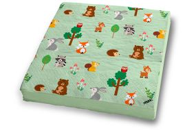 waldtiere servietten 