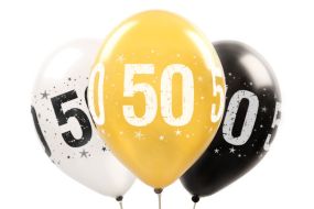 zahlenballon metallic 50 sw 