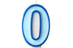 zahlenkerze 0 blau 1 