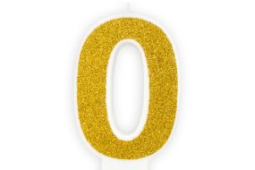 zahlenkerze 0 gold 1 